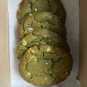 Matcha & white chocolate cookies